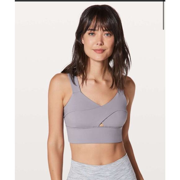 Lululemon Wild Twist Bra Dusty Dawn Size 8 Sports Bra Light Purple - Picture 1 of 12